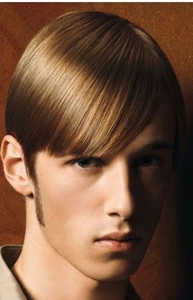... of Smooth men hairstyle w/ long side bang w/ very straight hair type