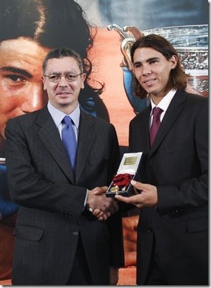 medium long haired Rafael Nadal Awarded Madrids Medal of Gold 2007.jpg
